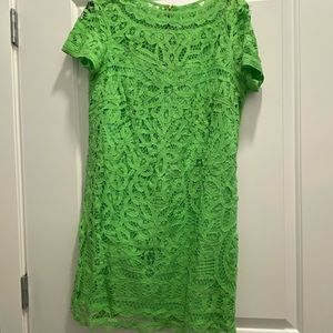 Lilly Pulitzer Green Lace like shift dress!